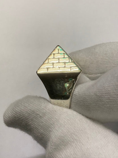 Silver Pyramid Men’s Ring - All Sizes