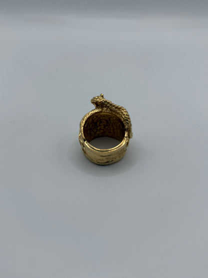 Saddle ring - 9ct gold on Silver