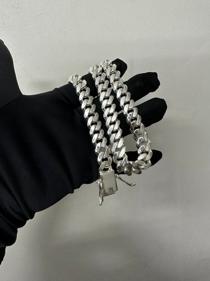 Silver Cuban Chain 14mm