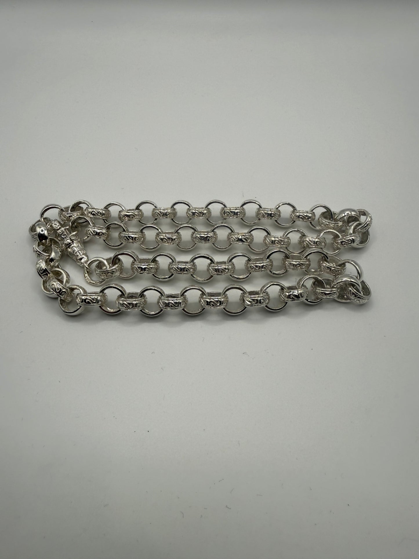 Silver Mens Belcher Chain - 11mm