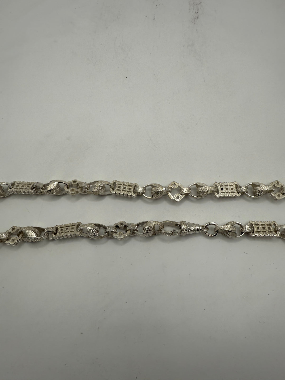 Silver Tulip Stars & Bars Chain - 10mm