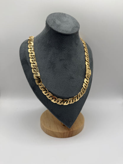 Gold On Silver Chaps Chain 11.5mm