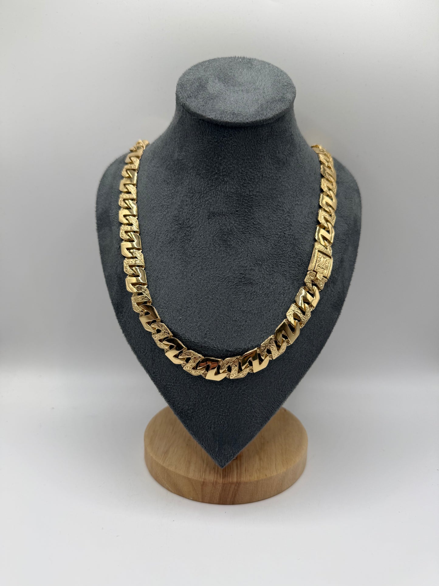 Gold On Silver Chaps Chain 11.5mm
