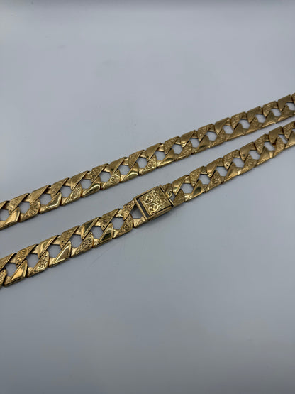 Gold On Silver Chaps Chain - 20mm