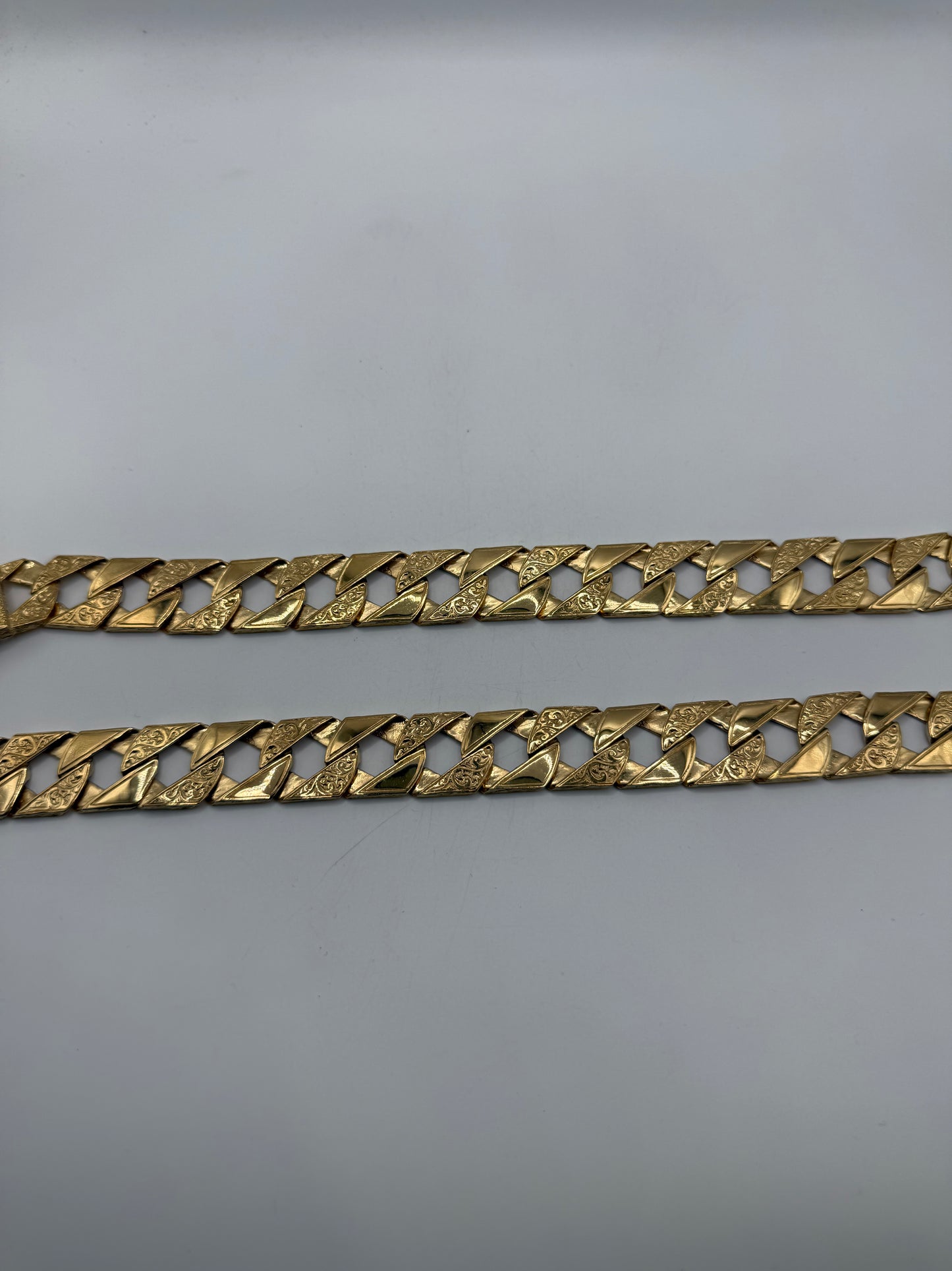 Gold On Silver Chaps Chain - 20mm