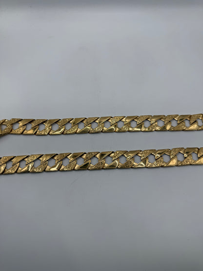 Gold On Silver Chaps Chain - 20mm
