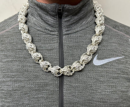 Silver Pitbull Tulip Chain - 21mm