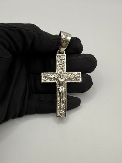 Silver Cross Pendant Men’s - Large Bail