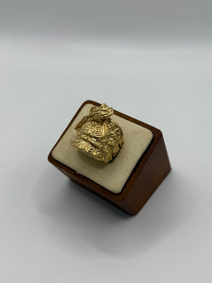 Saddle ring - 9ct gold on Silver
