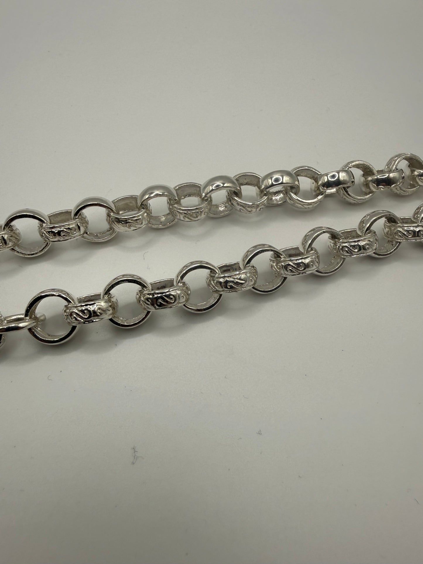 Silver Mens Belcher Chain - 11mm