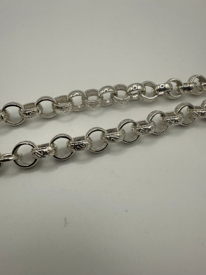 Silver Mens Belcher Chain - 11mm