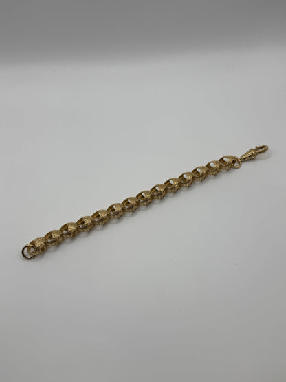 9ct Gold On Silver 13mm Acorn Bracelet