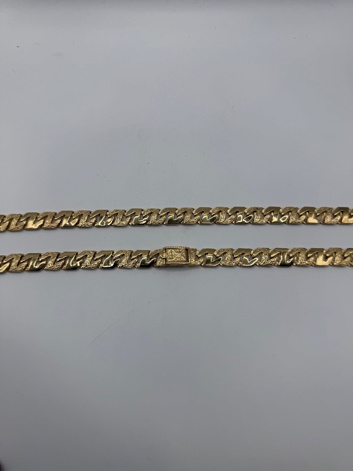 Gold On Silver Chaps Chain 11.5mm