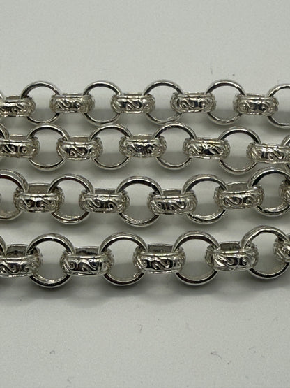 Silver Mens Belcher Chain - 11mm