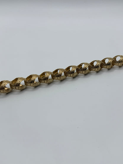 9ct Gold On Silver 13mm Acorn Bracelet