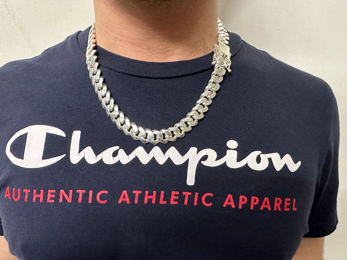 Silver Cuban Chain 14mm