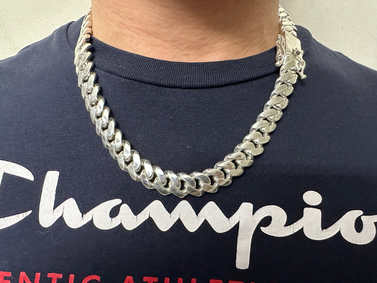 Silver Cuban Chain 14mm
