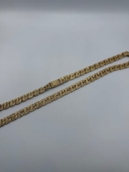Gold On Silver Chaps Chain 11.5mm