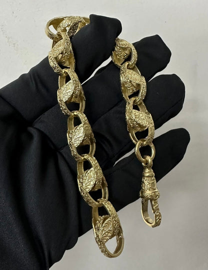 9ct Gold On Silver Tulip Bracelet - 13mm