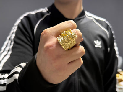 Saddle ring - 9ct gold on Silver