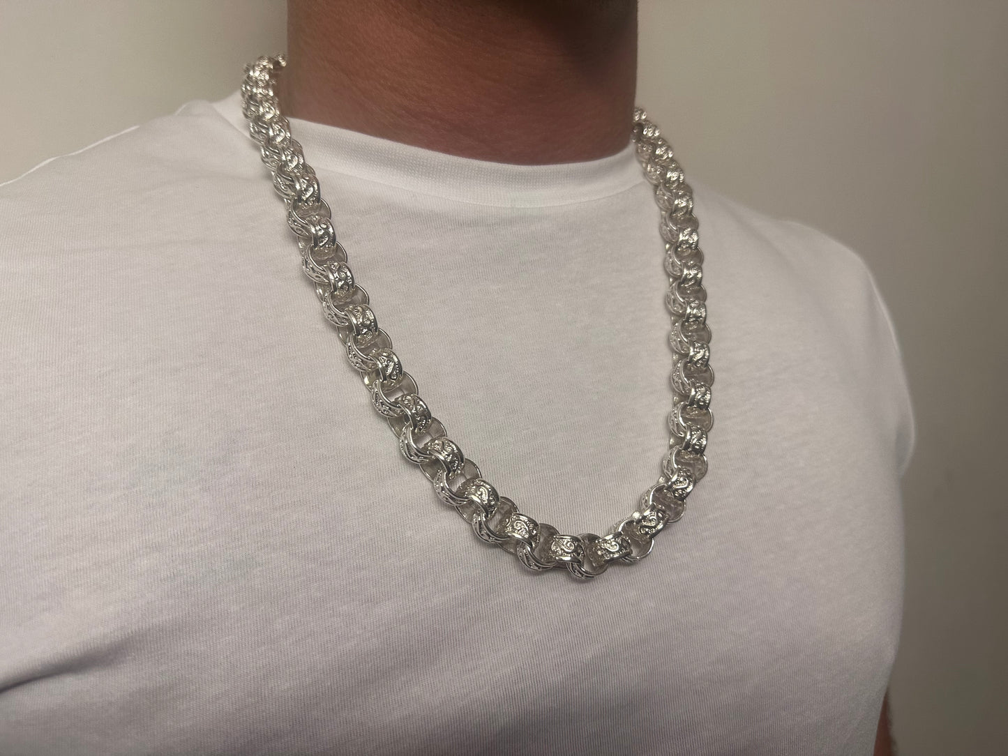 Silver 13mm Belcher Chain - Heavy
