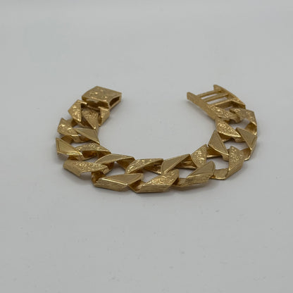 9ct Gold On Silver Chaps Bracelet - 22mm