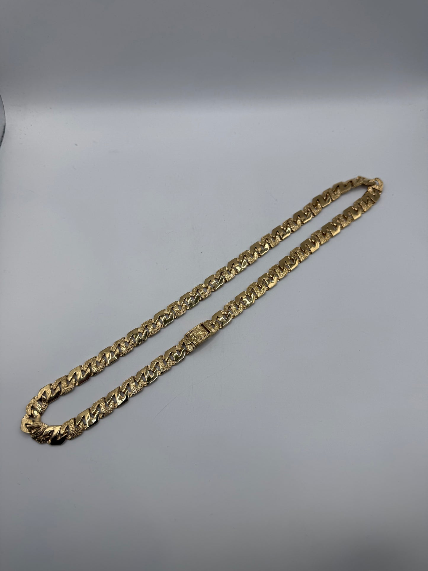 Gold On Silver Chaps Chain 11.5mm