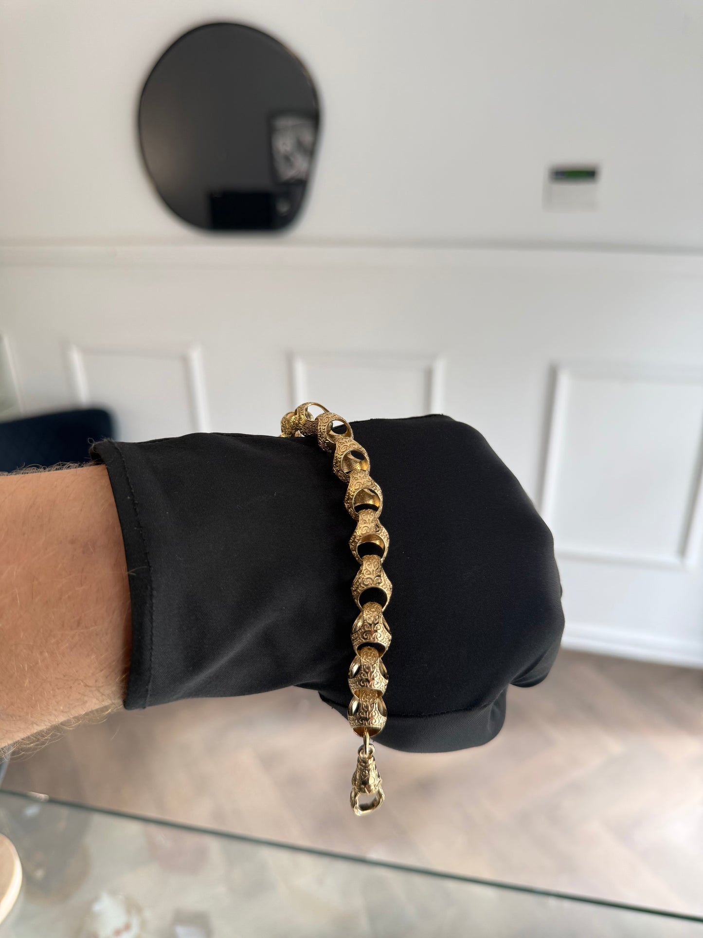 9ct Gold On Silver 13mm Acorn Bracelet