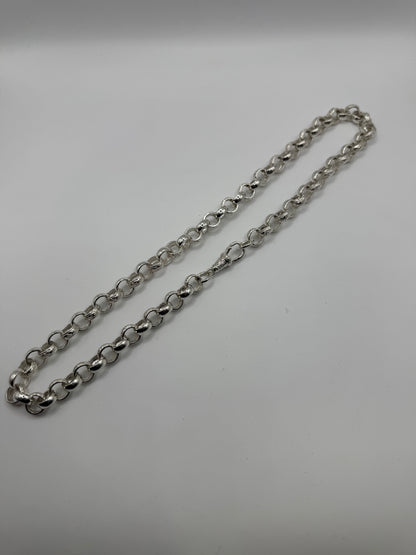 Silver Mens Belcher Chain - 11mm