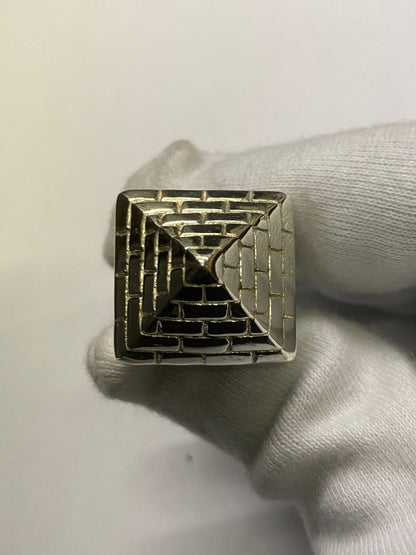 Silver Pyramid Men’s Ring - All Sizes