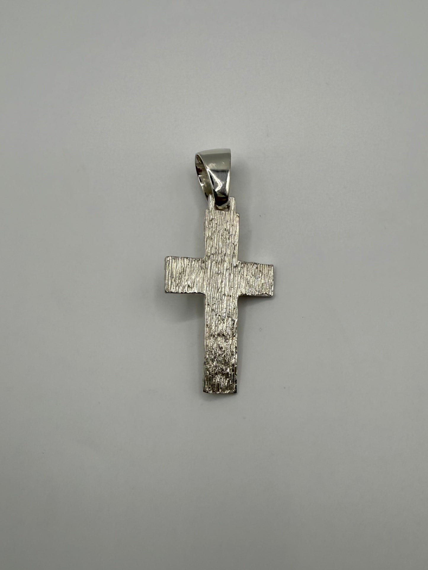Silver Cross Pendant Mens - Large Bail