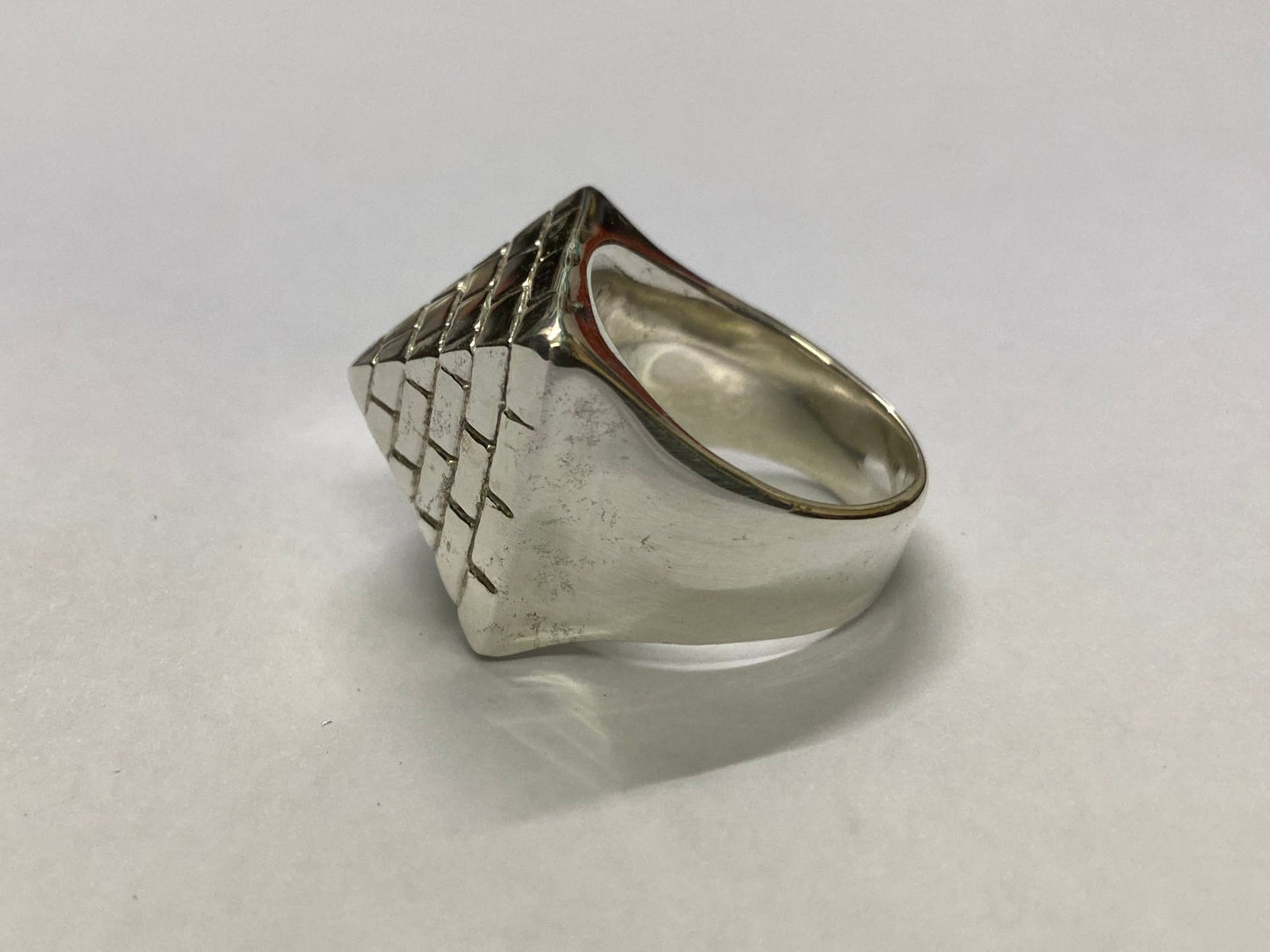 Silver Pyramid Men’s Ring - All Sizes