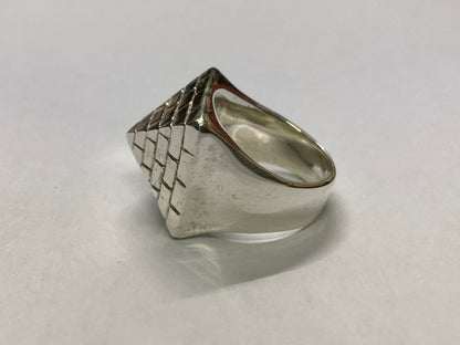 Silver Pyramid Men’s Ring - All Sizes