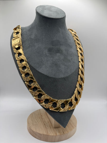 Gold On Silver Chaps Chain - 20mm