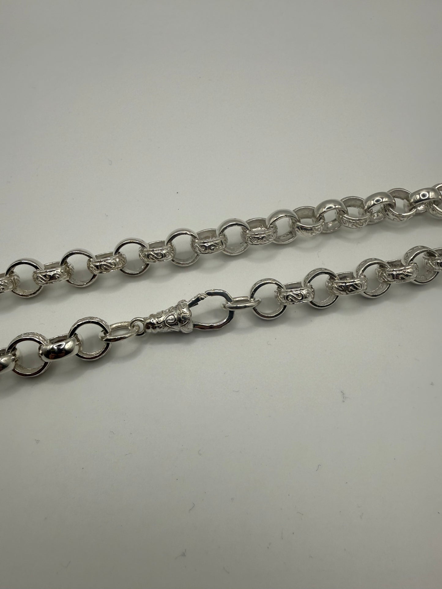 Silver Mens Belcher Chain - 11mm