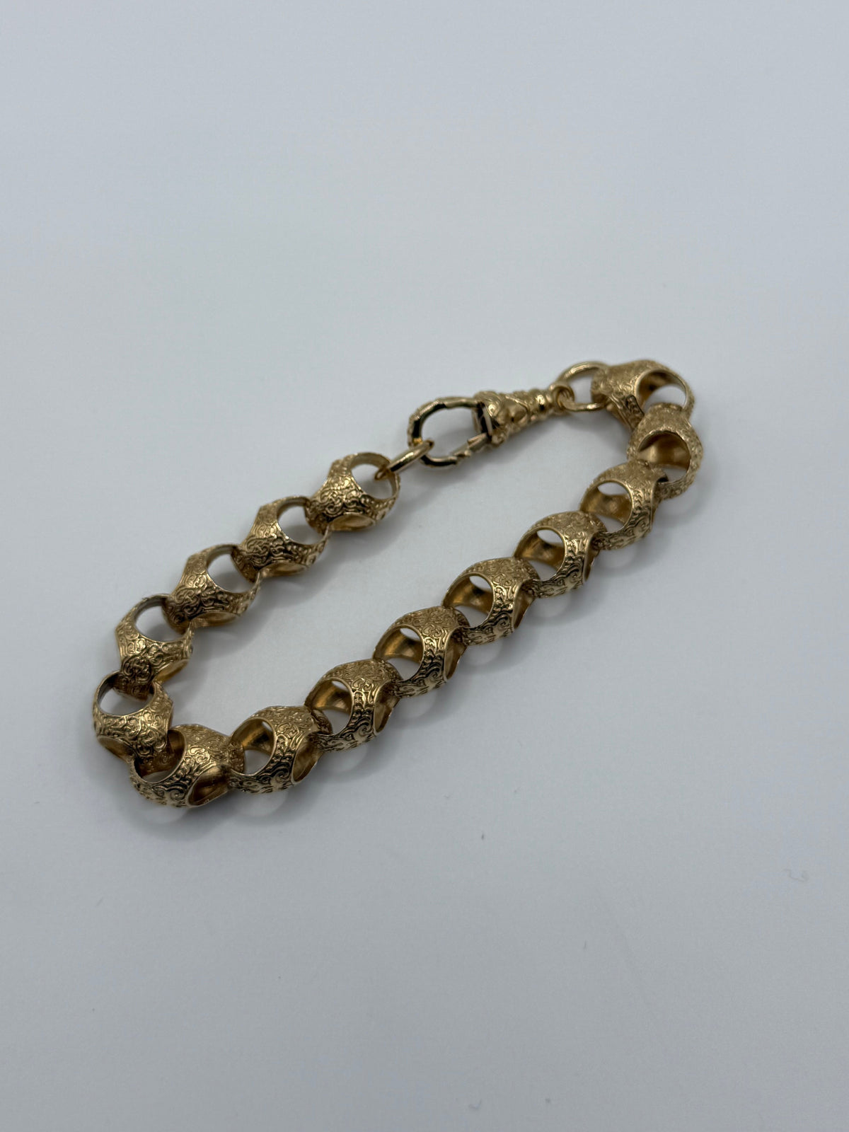 9ct Gold On Silver 13mm Acorn Bracelet