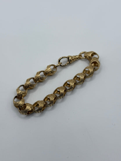 9ct Gold On Silver 13mm Acorn Bracelet