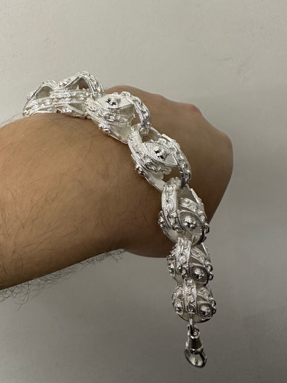 Silver Pitbull Tulip Bracelet - 21mm