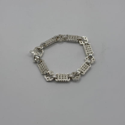 Silver Stars And Bars Bracelet - 10mm