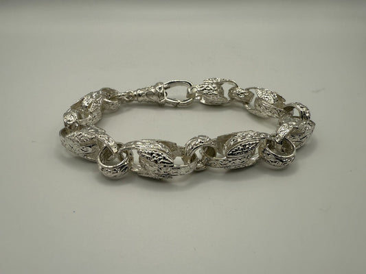 Silver Tulip Belcher Bracelet