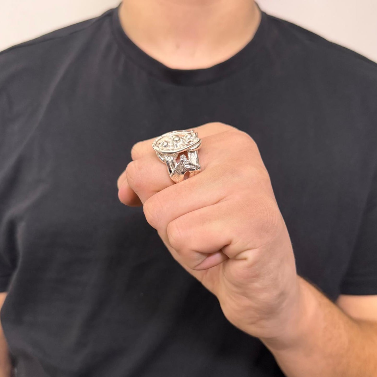 Silver Horse Keeper Ring