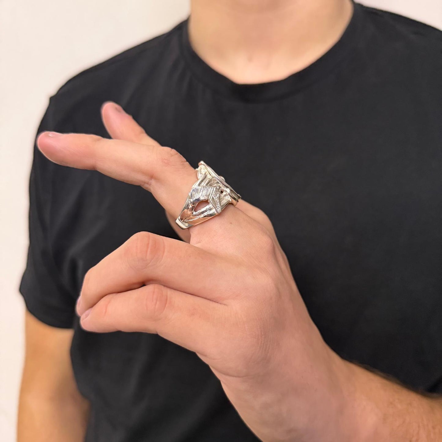 Silver Horse Keeper Ring