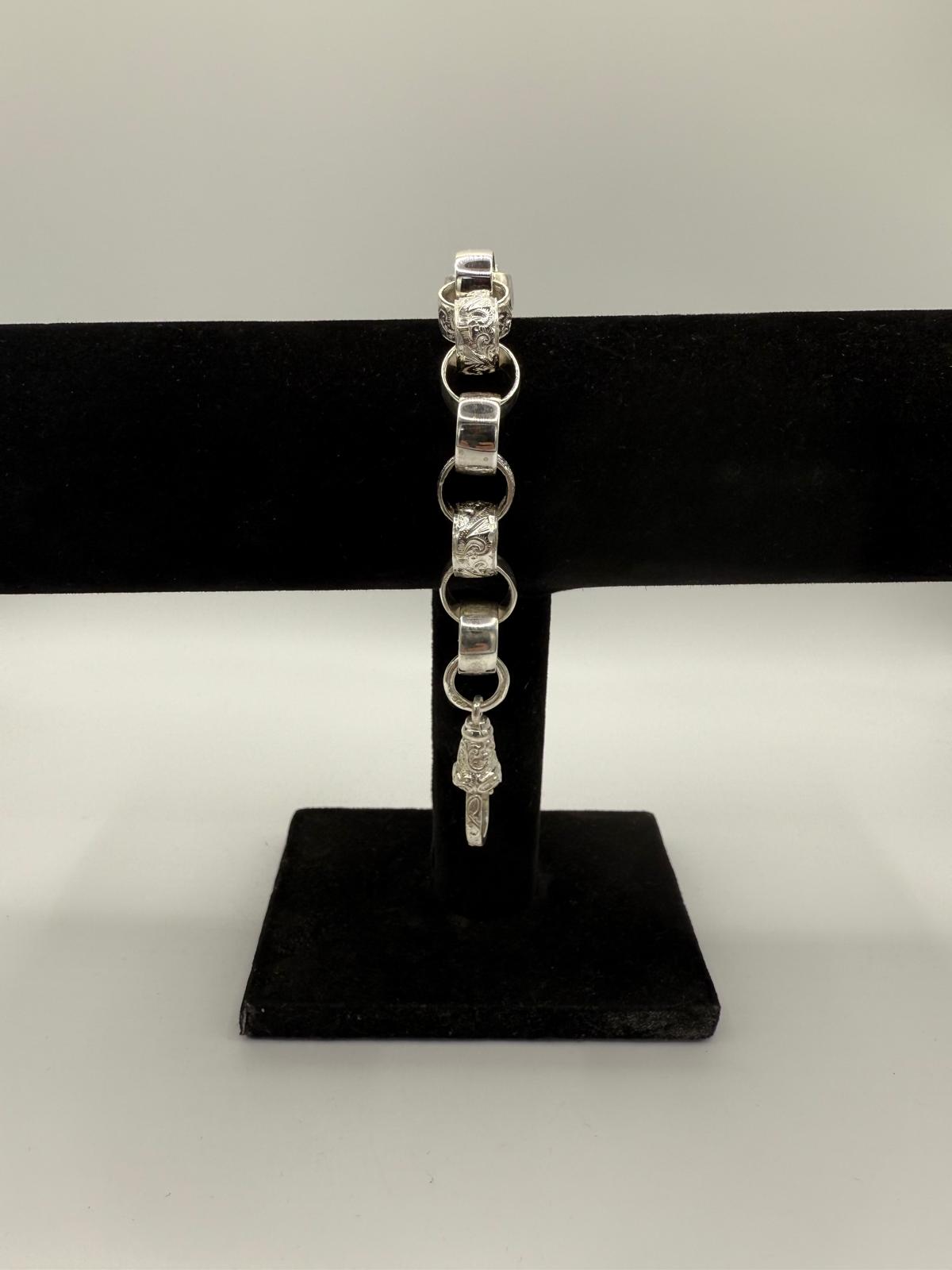 Silver Belcher Bracelet - 13mm