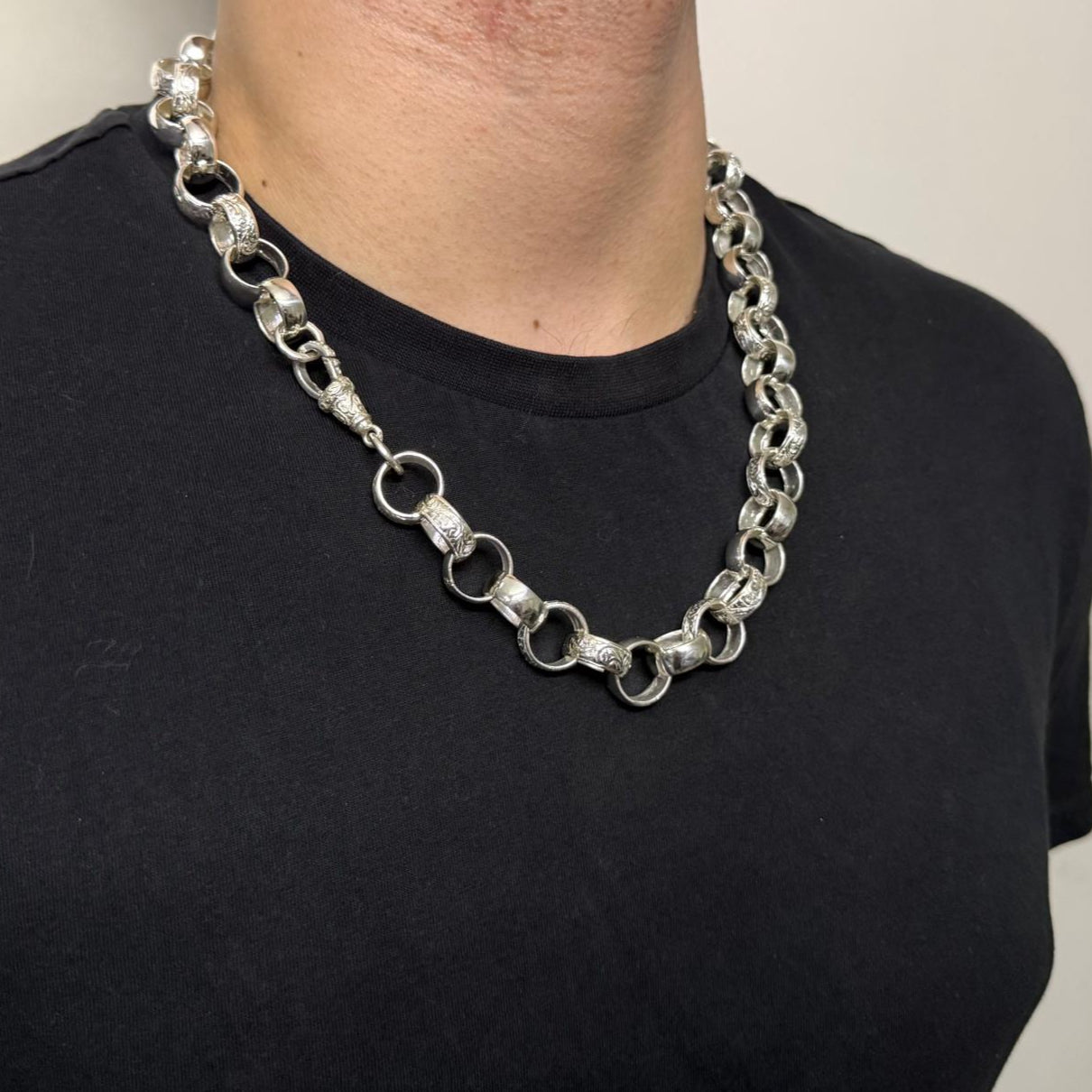 Silver Belcher Chain - 16mm