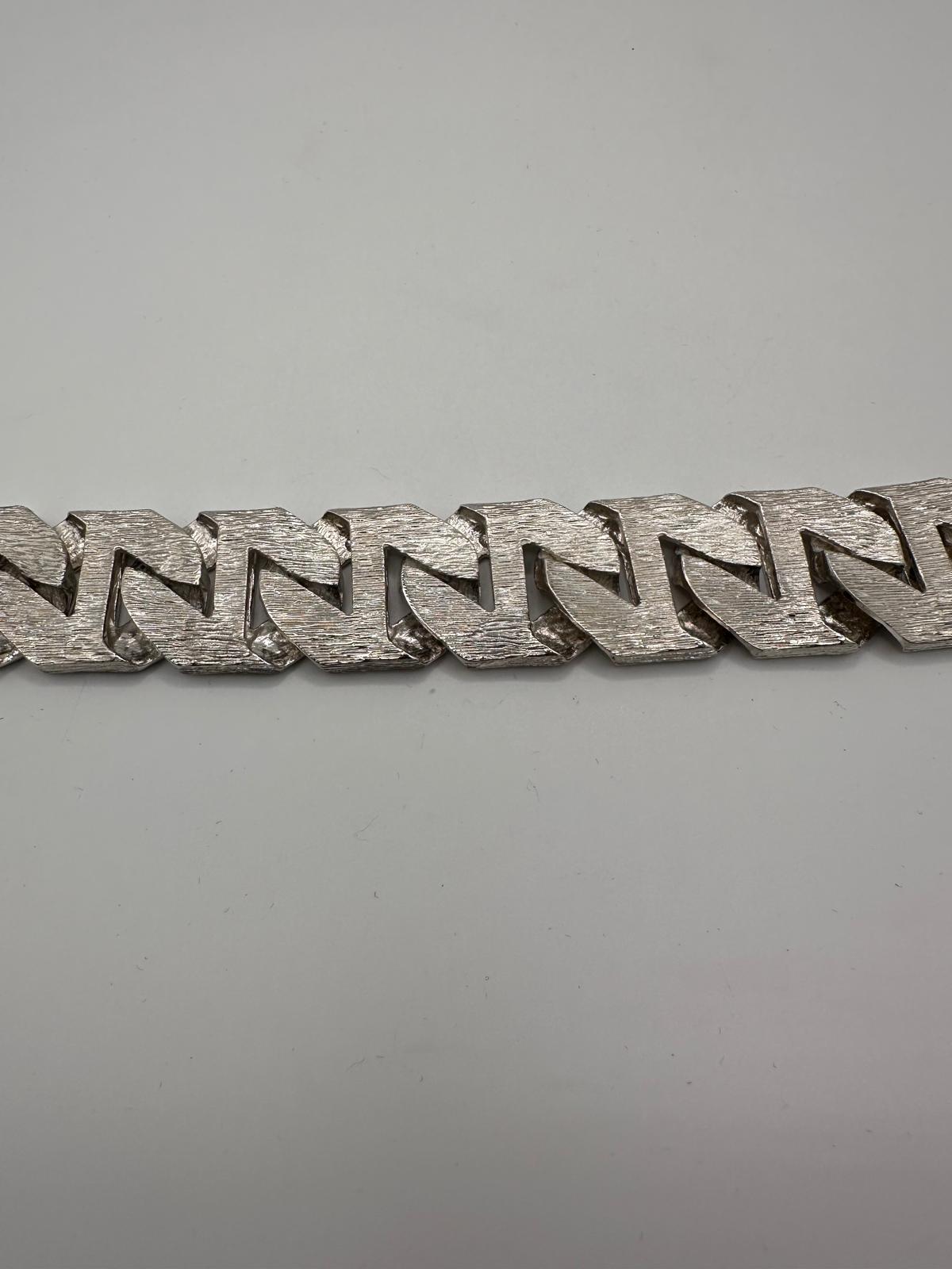 Silver Chaps Curb Bracelet