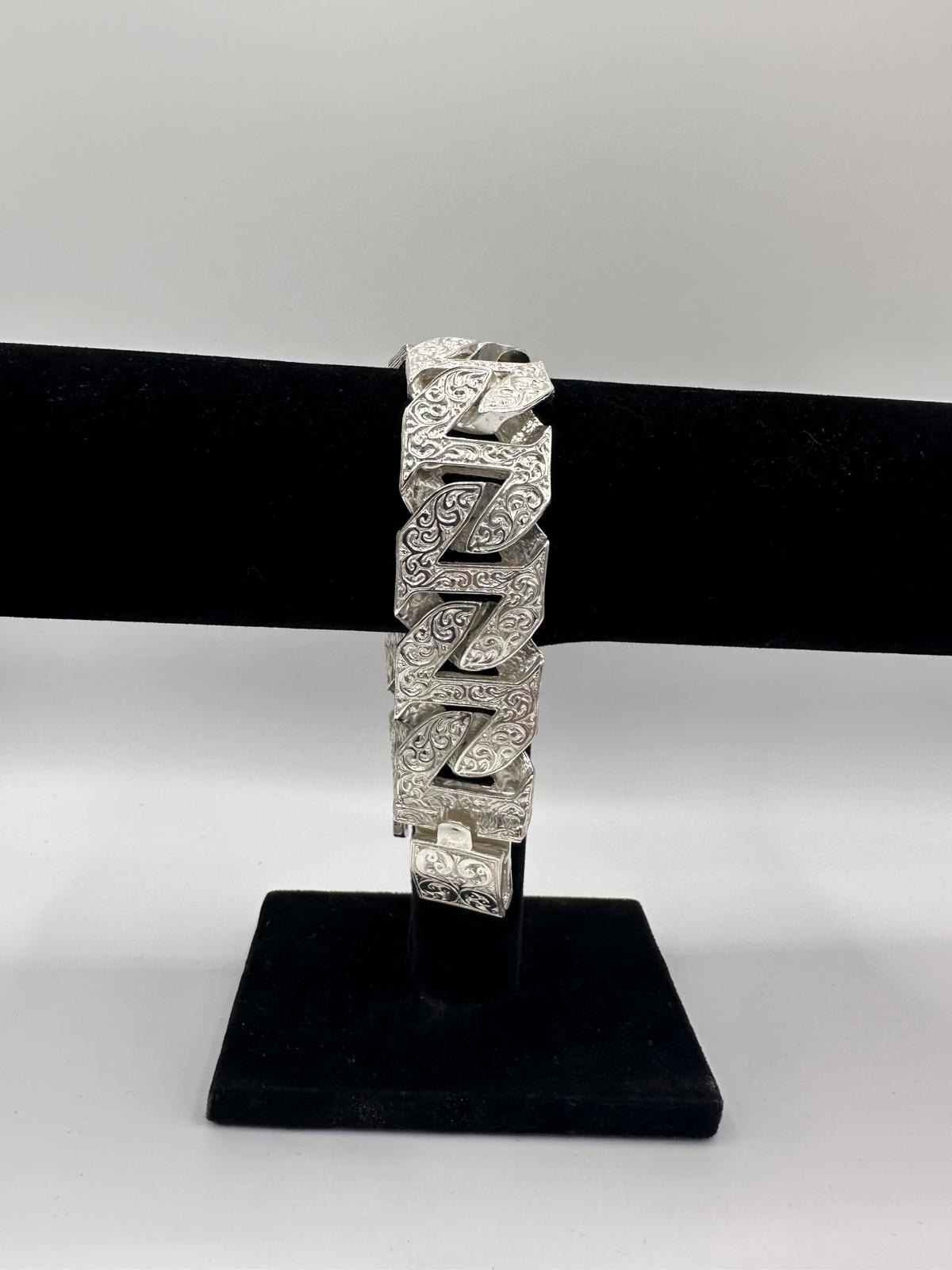 Silver Chaps Curb Bracelet
