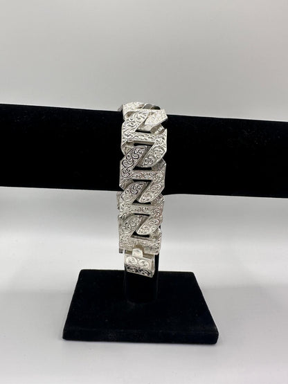 Silver Chaps Curb Bracelet