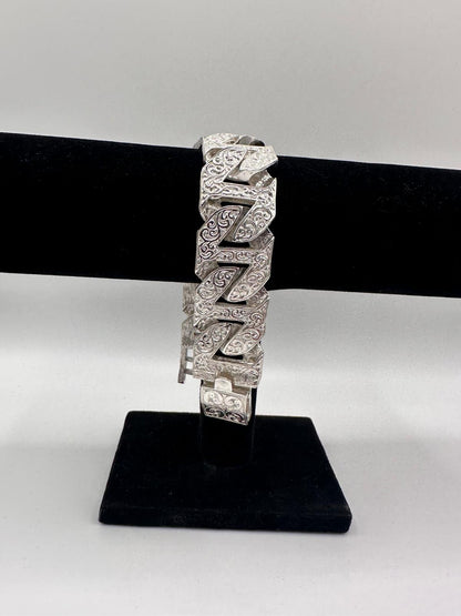 Silver Chaps Curb Bracelet