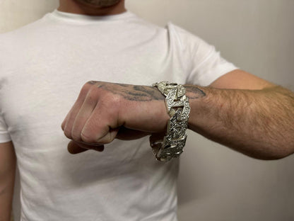 Silver Chaps Curb Bracelet