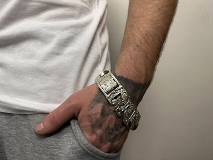 Silver Chaps Curb Bracelet
